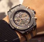 Hublot Big Bang Unico TMT Black Chronograph Watch Yellow Gummy Strap